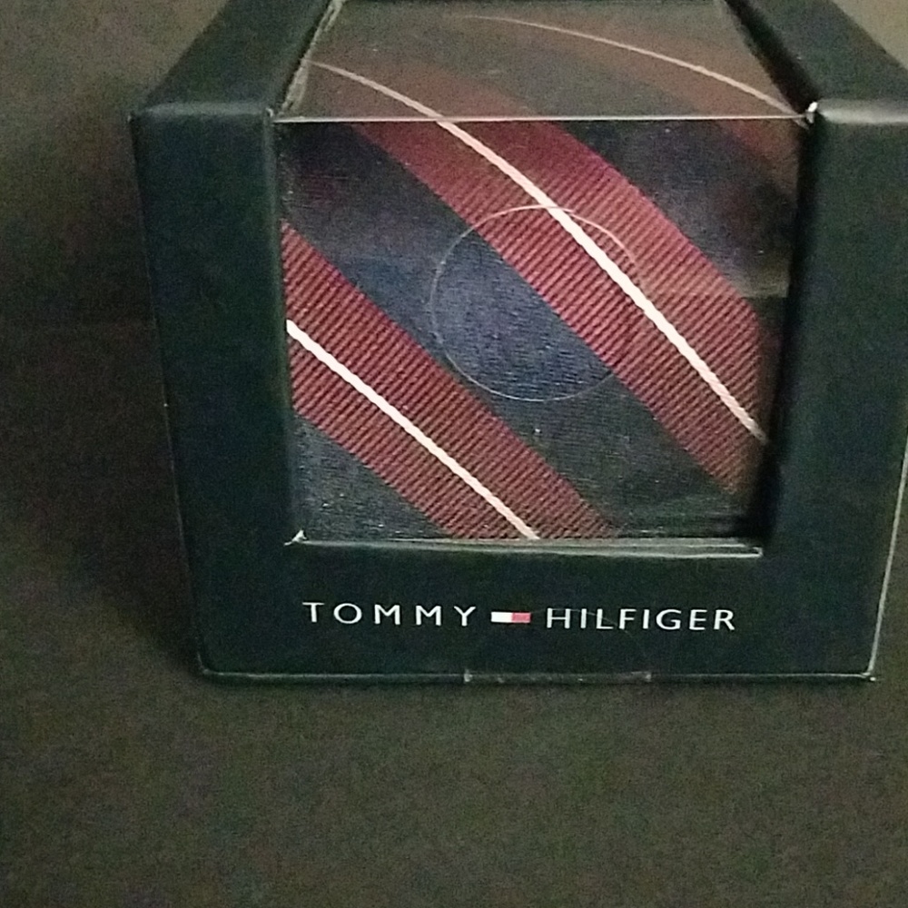 Tommy Hilfiger men's Diagonal stripes casual tie
